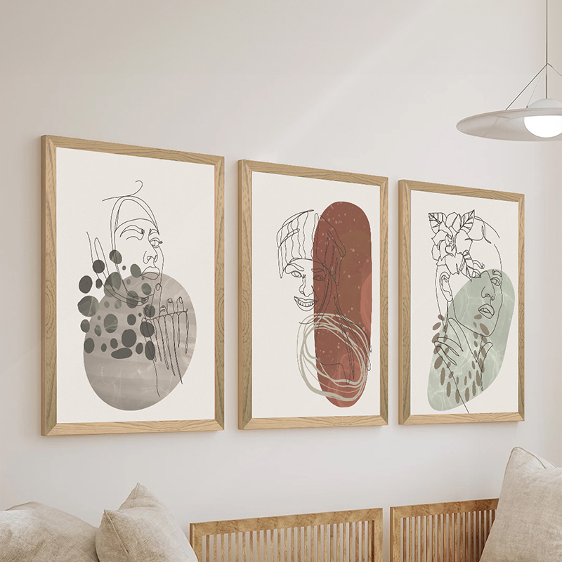 Πίνακας Linento Pakoworld Τρίπτυχος Με Ψηφιακή Εκτύπωση Και Πλαίσιο 33X0.3X48Εκ