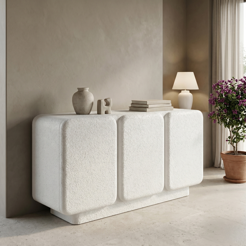 Μπουφές Kooldio Pakoworld Mdf Λευκό 120X37.5X69Εκ