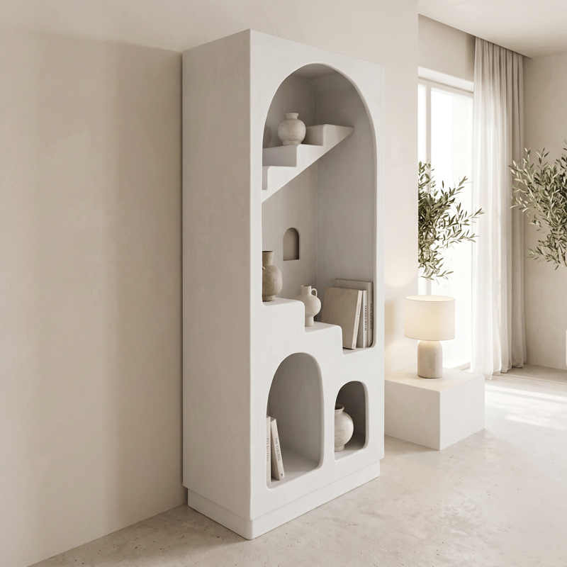 Βιβλιοθήκη-Ραφιέρα Boolten Pakoworld Mdf Λευκό 80X38X190Εκ