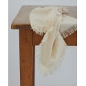 Μονόχρωμη Πετσέτα Φαγητού με Κρόσσι Estoril 53x53cm 53x53cm Natural