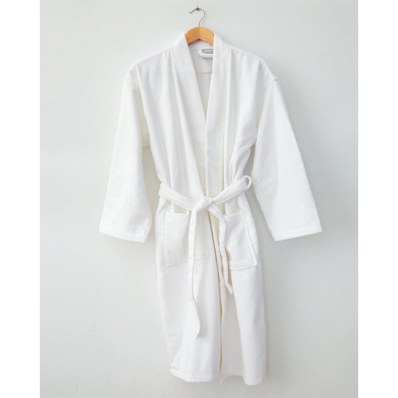 Βαμβακερό Βελουτέ Μπουρνούζι Berlin Medium Άσπρο