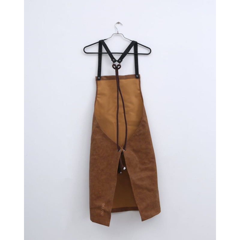 Επαγγελματική Δερμάτινη Ποδιά Μπούστου Paloma 87x89cm Μπούστο (87x89cm) Καφέ