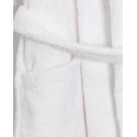 Unisex Βαμβακερό Πετσετέ Μπουρνούζι με Πικέ Γιακά Capital X Large Άσπρο