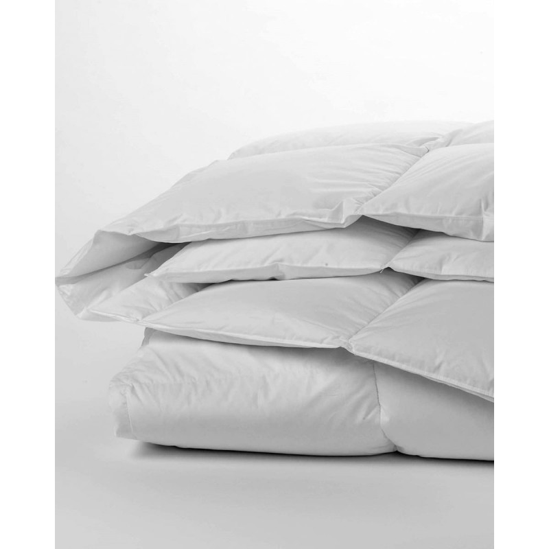 Λευκό Καπιτονέ Λεπτό Πάπλωμα Πουπουλένια Αίσθηση Down Alternative 200 Μονή (160x240cm) Άσπρο