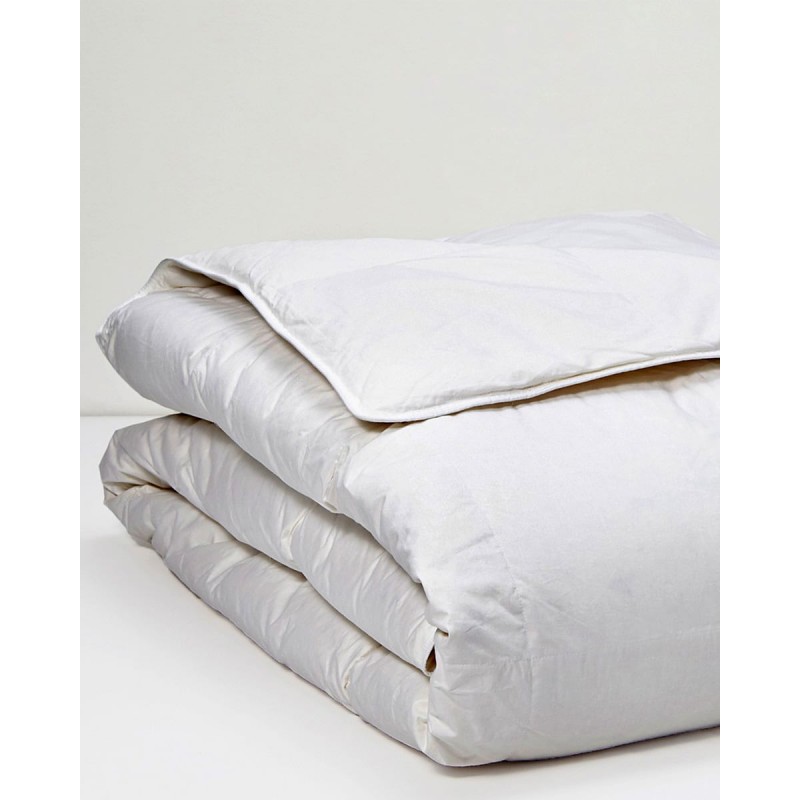 Λευκό Καπιτονέ Λεπτό Πάπλωμα Πουπουλένια Αίσθηση Down Alternative 200 Μονή (160x240cm) Άσπρο