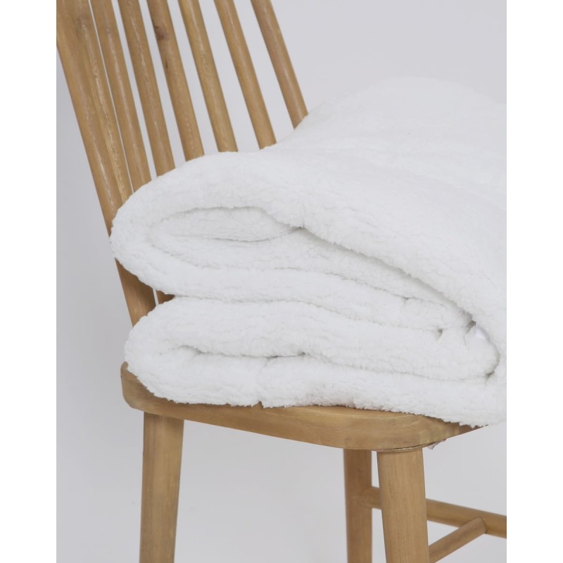 Καπιτονέ Ανώστρωμα Με Οικολογική Γούνα Well Being Ημίδιπλη (120x200+3cm) Άσπρο