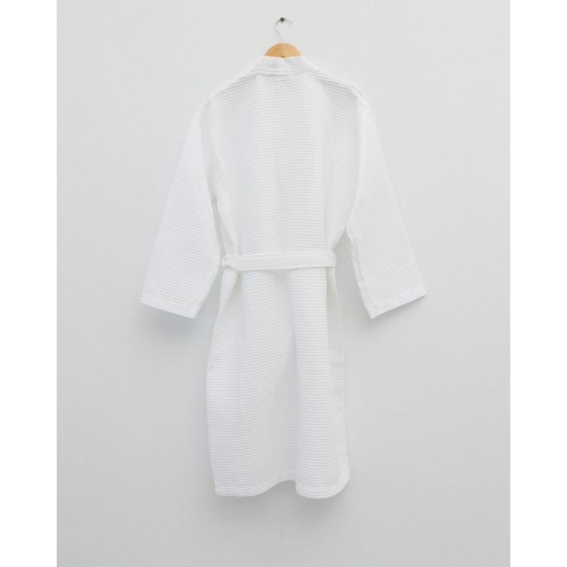 3D Πικέ Cotton Waffle Unisex Μπουρνούζι Fitz 280gsm X Large Άσπρο