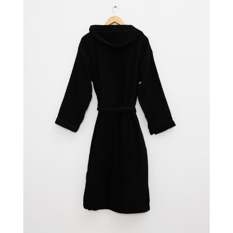 Βαμβακερό Μπουρνούζι με Κουκούλα & Ρέλι Oh Lala Small Μαύρο