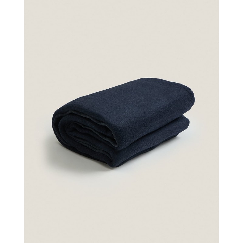 Μονόχρωμη Κουβέρτα Vermio σε 2 Διαστάσεις Υπέρδιπλη (220x240cm) Μπλε Σκούρο