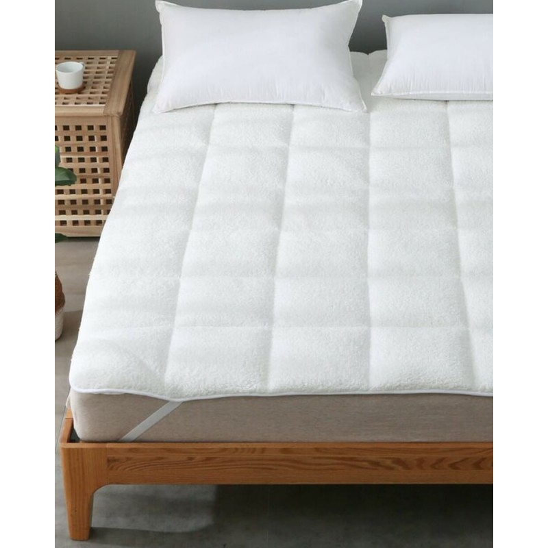 Καπιτονέ Ανώστρωμα Με Οικολογική Γούνα Well Being Ημίδιπλη (120x200+3cm) Άσπρο