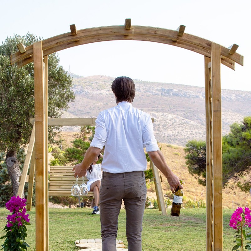 Ξύλινη πέργκολα είσοδος Σοφία 240(Υ) x 180 x 54εκ.