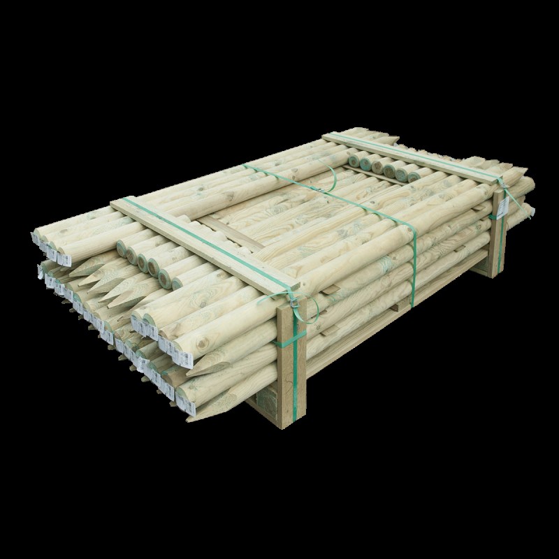 Ξύλινος πάσσαλος Ø5εκ. Ø5 x 250εκ. | με μύτη