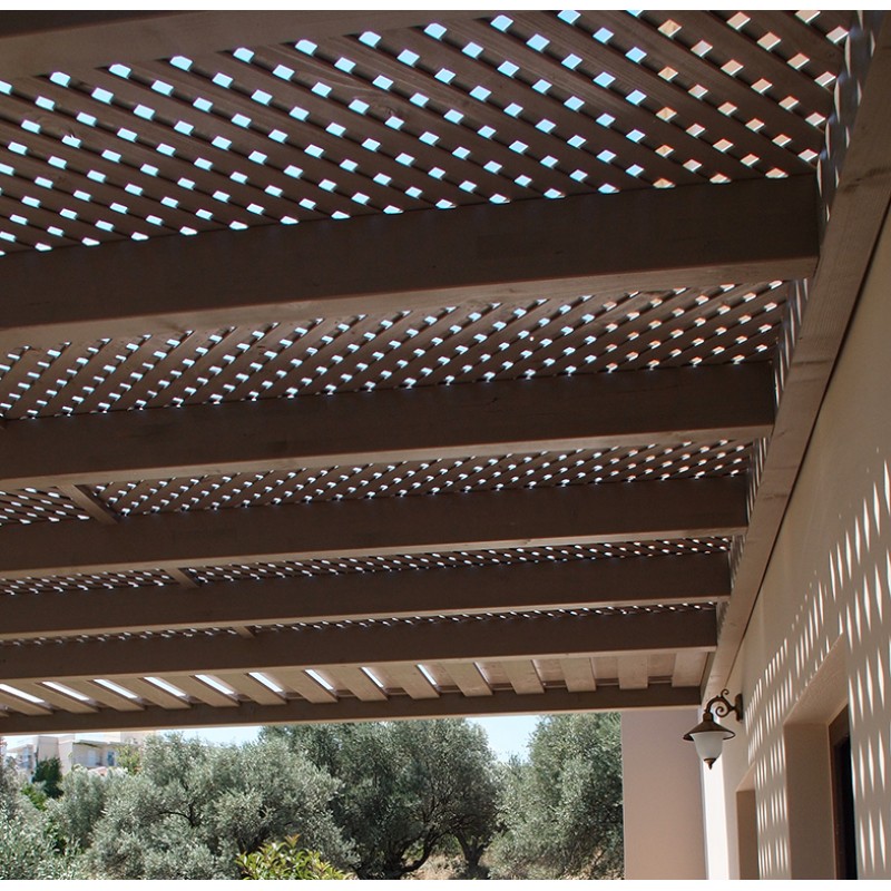 Πέργκολα Μεσόγειος από τοίχο 350 x 700εκ.