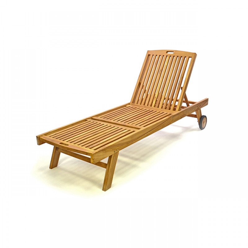 Ξαπλώστρα  παραλίας  teak Ξαπλώστρα TEAK 197 x 65 x 35(Υ)εκ.