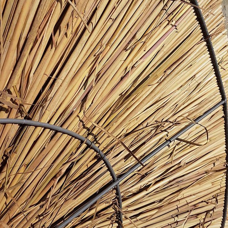 Ομπρέλα παραλίας με καλαμάκι ολόκληρο Φ230εκ.