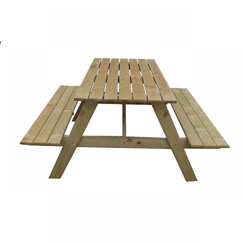 Ξύλινο τραπέζι - πάγκος πικ νικ 150εκ. Πάγκος Εξοχής 75 x 150 x 150εκ.