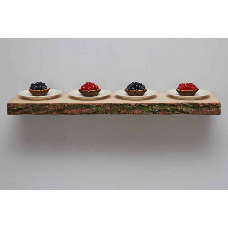 Ξύλινο ράφι απο φλοιό πεύκου 60εκ.