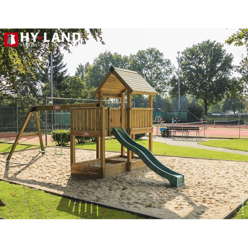 Ξύλινη παιδική χαρά | Project 3S Project 3S με Κούνια Προέκταση 2 θέσεων - Παιδική Χαρά Επαγγελματικής Χρήσης