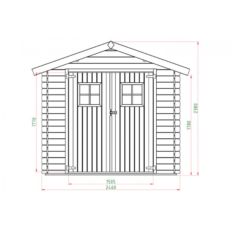 Ξύλινη αποθήκη κήπου 196 x 246εκ. ΑΠΟΘΗΚΗ ΚΗΠΟΥ 196 x 246εκ. | 16 404