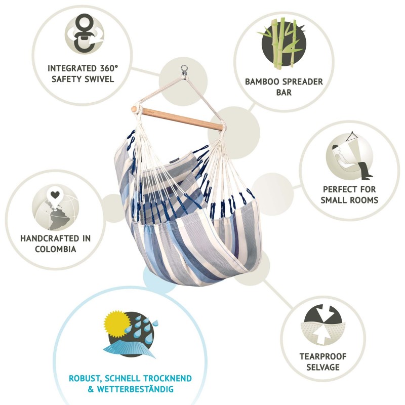 Αιώρα κάθισμα PP Domingo Sea Salt ΑΙΩΡΑ ΚΑΘΙΣΜΑ ΠΟΛΥΠΡΟΠΥΛΕΝΙΟ DOMINGO SEA SALT | BASIC