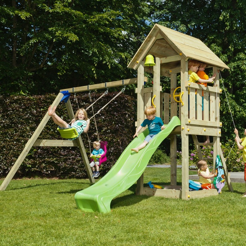 Ξύλινος πύργος Kiosk με προέκταση Πύργος Kiosk  - με ύψος τσουλήθρας 150εκ. & προέκταση