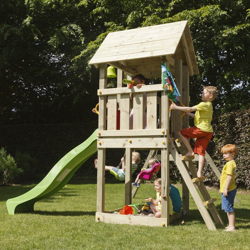 Ξύλινος πύργος Kiosk Πύργος Kiosk με ύψος τσουλήθρας 150εκ.