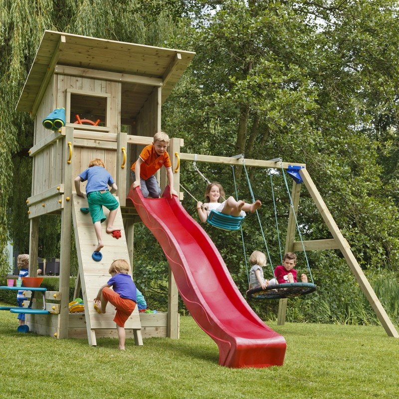Ξύλινος πύργος Beach Hut με προέκταση Πύργος Beach Hut (2) - με ύψος τσουλήθρας 150εκ. και προέκταση