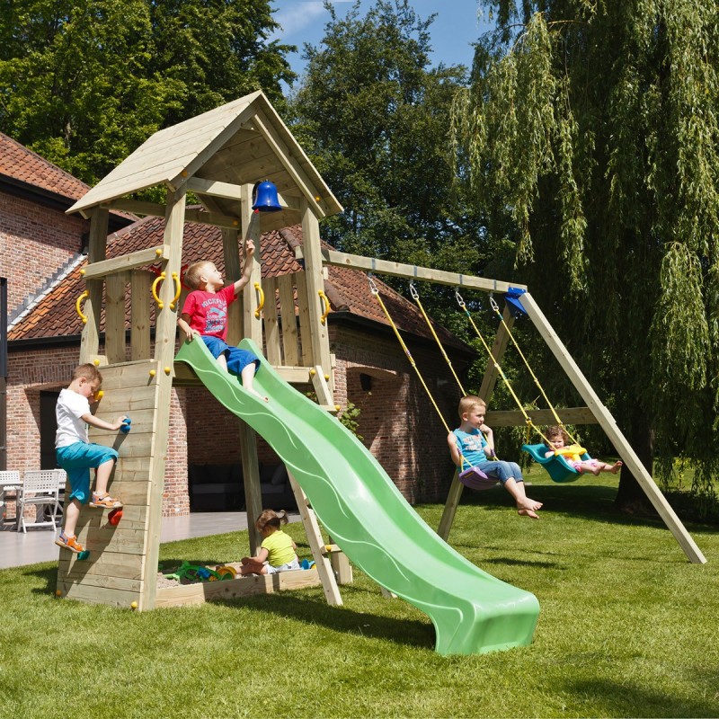 Ξύλινος πύργος Belvedere με προέκταση Πύργος Belvedere (2) - με ύψος τσουλήθρας 150εκ. &amp προέκταση