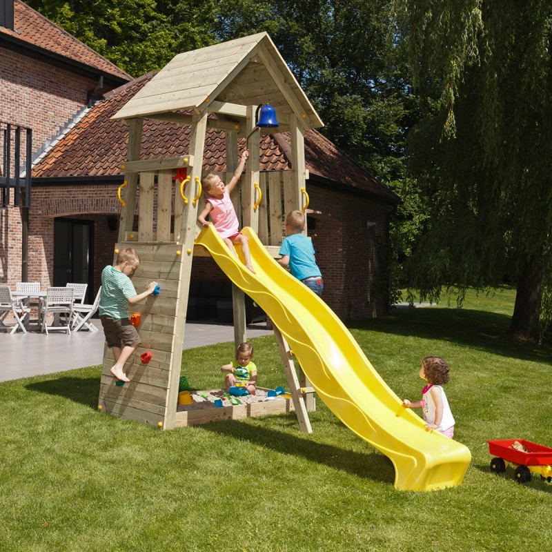 Ξύλινος πύργος Belvedere (2) - με ύψος τσουλήθρας 150εκ.