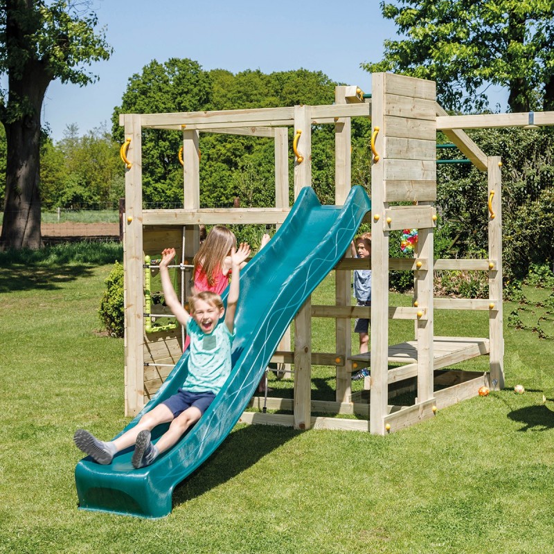 Ξύλινος πύργος Crossfit με ύψος τσουλήθρας 150εκ.