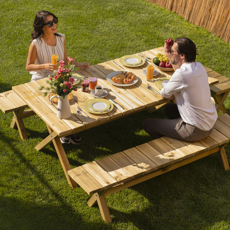  Ξύλινο τραπέζι Βικτώρια - Διαστάσεις τραπεζιού: 75(Υ) x 90 x 180εκ.