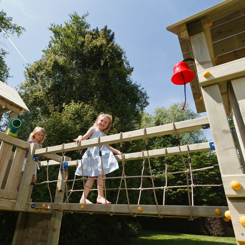 Ξύλινη γέφυρα με σχοινιά Γέφυρα σύνδεσης πύργων 65 x 240εκ.