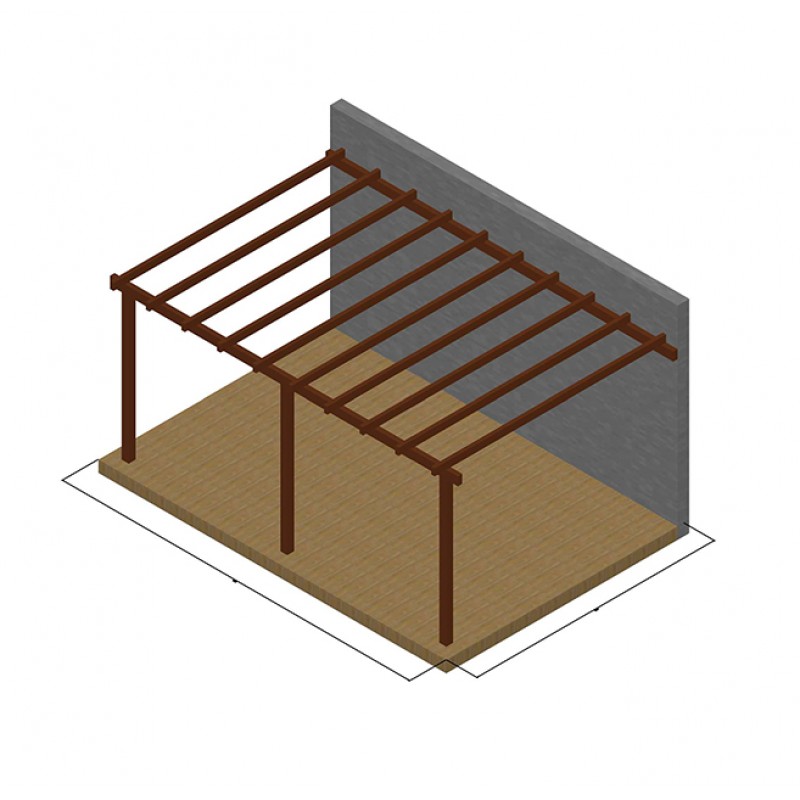 Σκελετός πέργκολας απο τοίχο 300 x 400εκ.