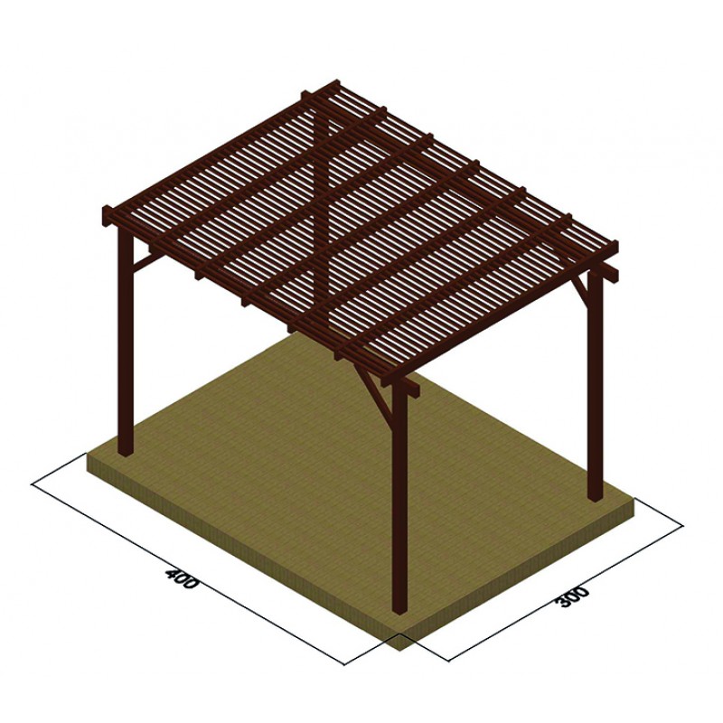 Πέργκολα με περσίδες 5,8εκ. 400 x 500εκ.