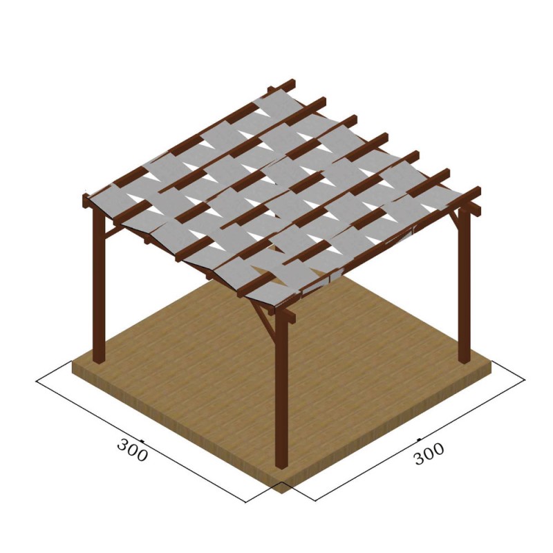 Πέργκολα με τεντόπανο 48,3εκ. - 400 x 600εκ.