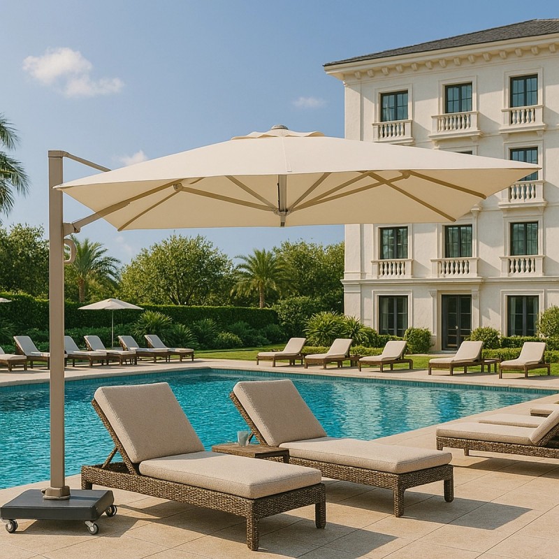 Premium Ομπρέλα Κήπου 3x3.5m Μπεζ