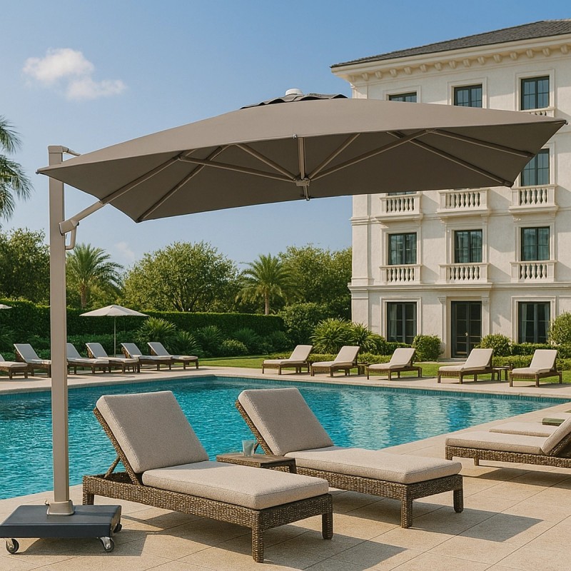 Premium Ομπρέλα Κήπου 3x3.5m Μπεζ Taupe