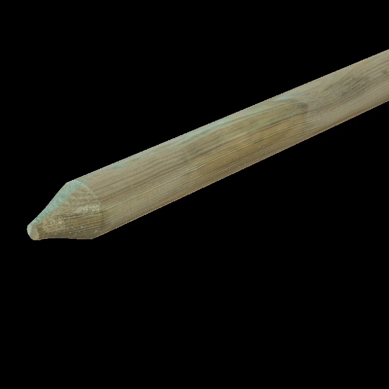 Ξύλινος πάσσαλος Ø4εκ. Ø4 x 200εκ. | με μύτη