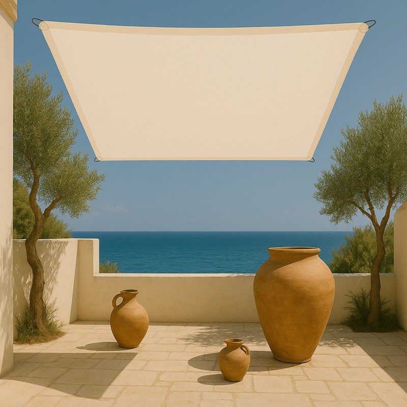 Πανί Σκίασης Τετράγωνο 280gsm Premium 3,6 x 3,6m Εκρού