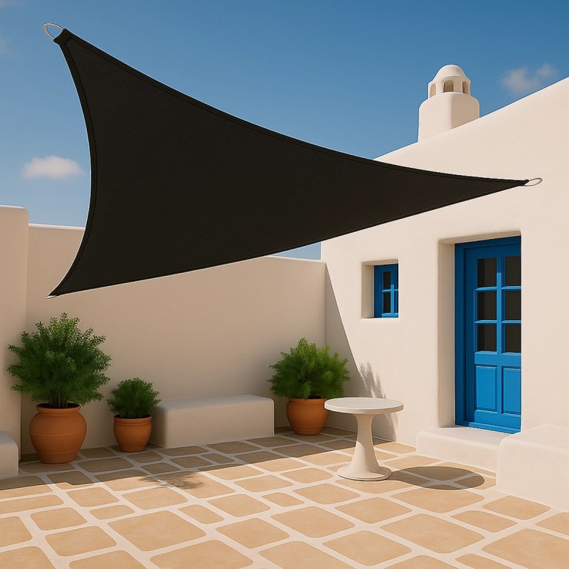 Πανί Σκίασης Τρίγωνο 280gsm Premium 3,6 x 3,6 x 3,6m - Μαύρο