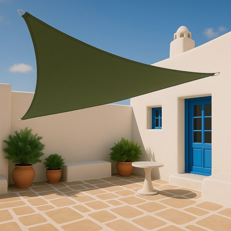 Πανί Σκίασης Τρίγωνο 280gsm Premium 3,6 x 3,6 x 3,6m - Olive