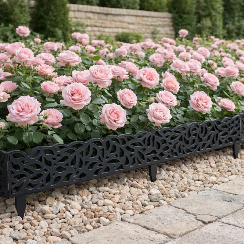 Μπορντούρα Κήπου Falling Leaves 90×15 εκ. – Μαύρη