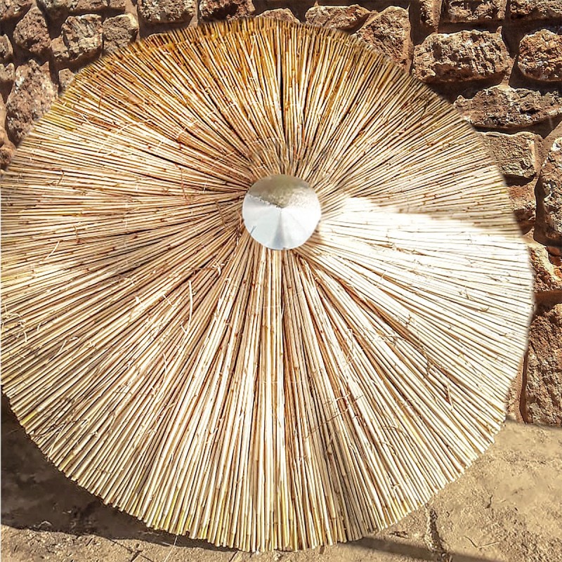 Ομπρέλα παραλίας με καλαμάκι ολόκληρο Φ230εκ.