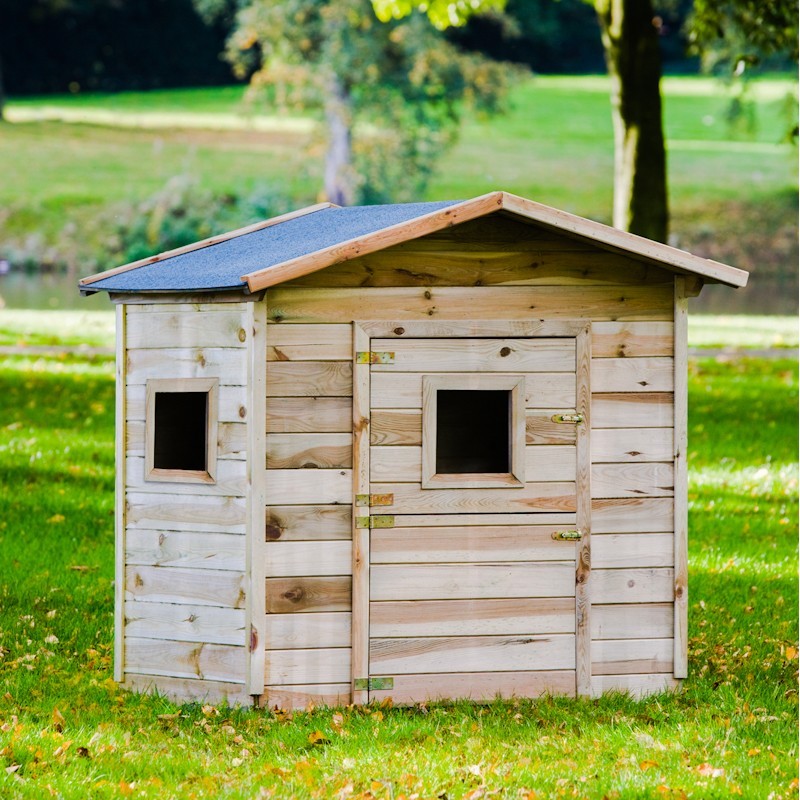 Ξύλινο παιδικό σπίτι 155(Y) x 140 x 105εκ.