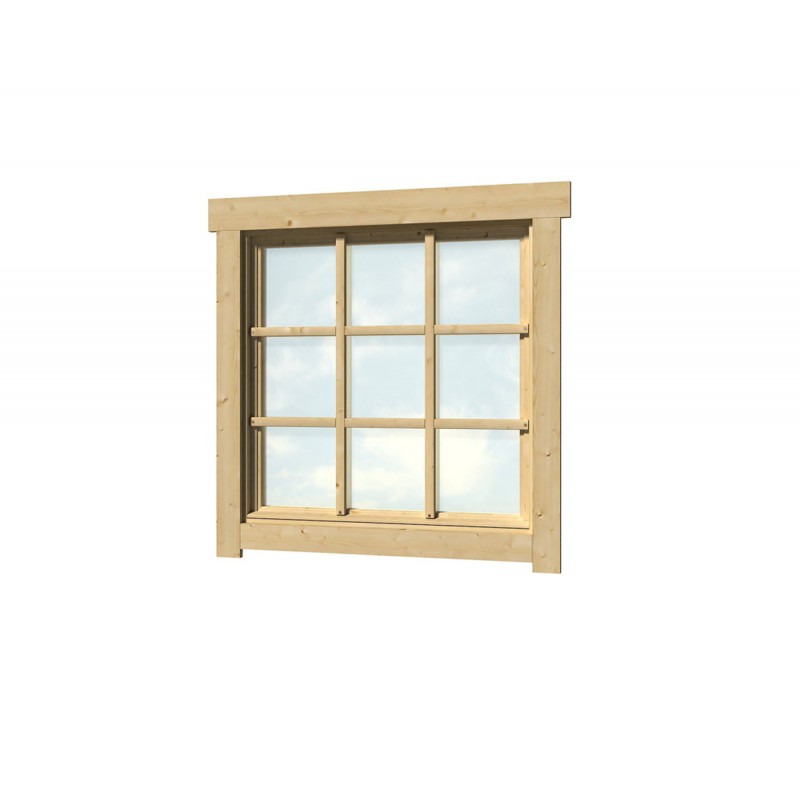 Ξύλινο Παράθυρο Μονόφυλλο 40mm - 88,2 x 88,2εκ.