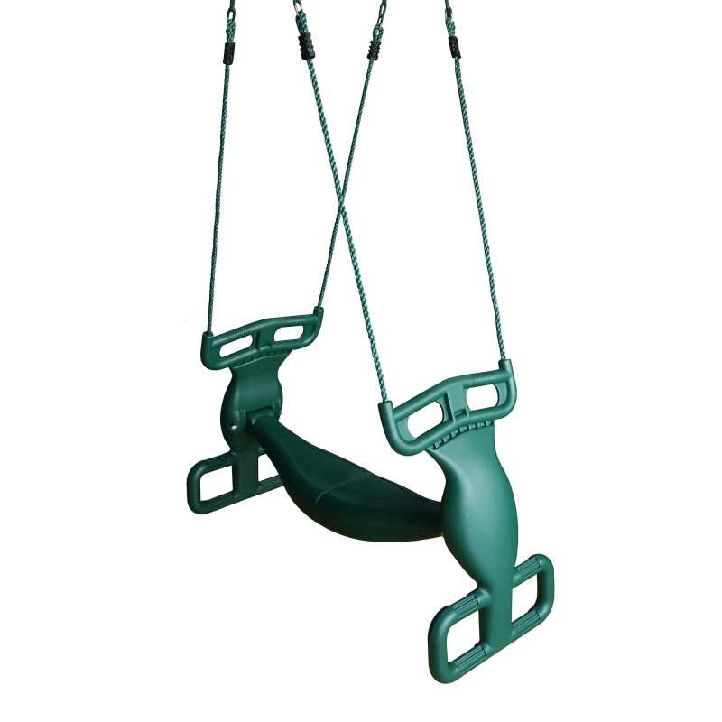 Διπλό Παιδικό Κάθισμα Κούνιας Πράσινο Σκούρο