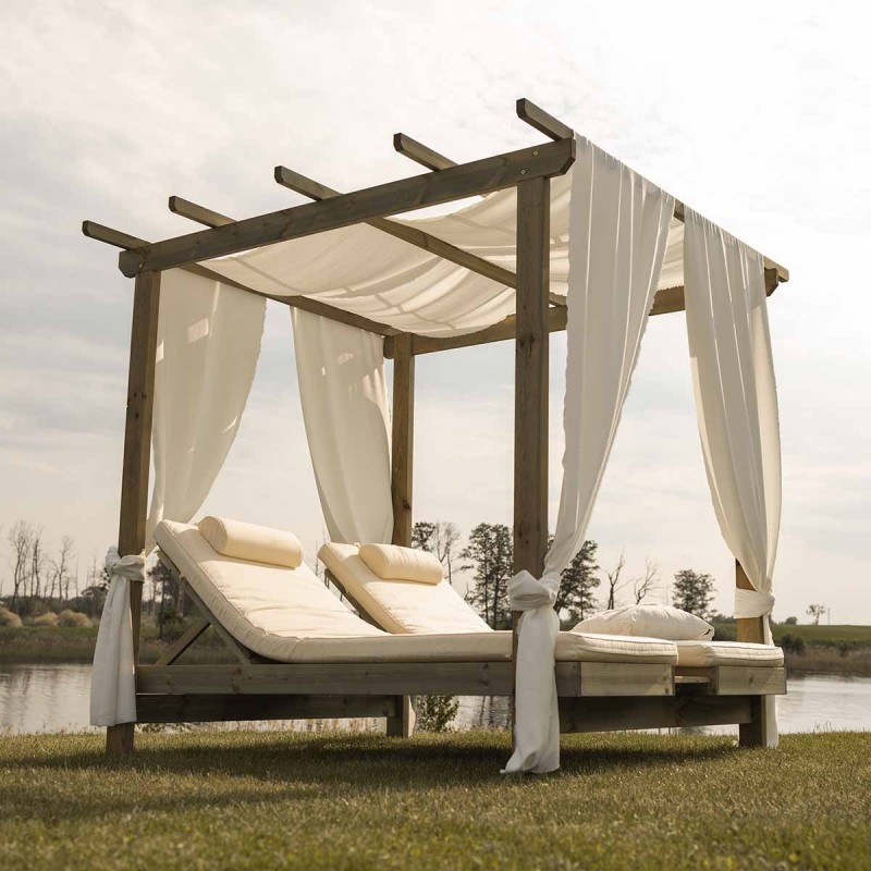 Διπλό κρεβάτι παραλίας 165 x 200εκ.