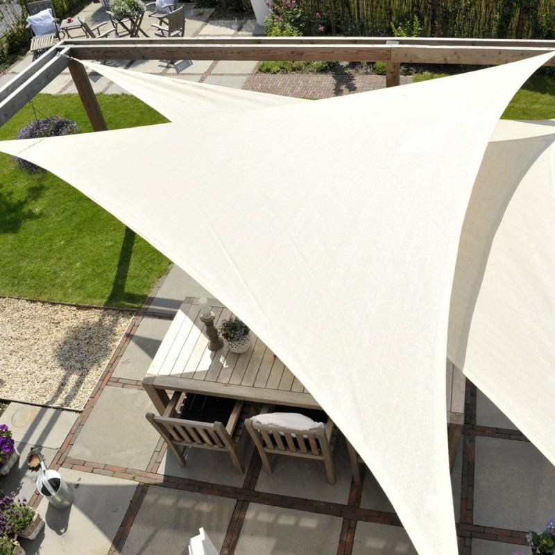 Τρίγωνο πανί σκίασης αδιάβροχο 5x5x5μ. Γκρι