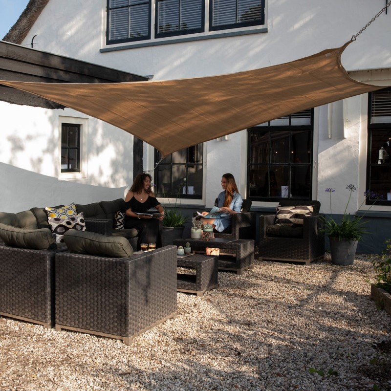 Τετράγωνο πανί σκίασης 285gsm 5 x 5m NESLING Γκρι