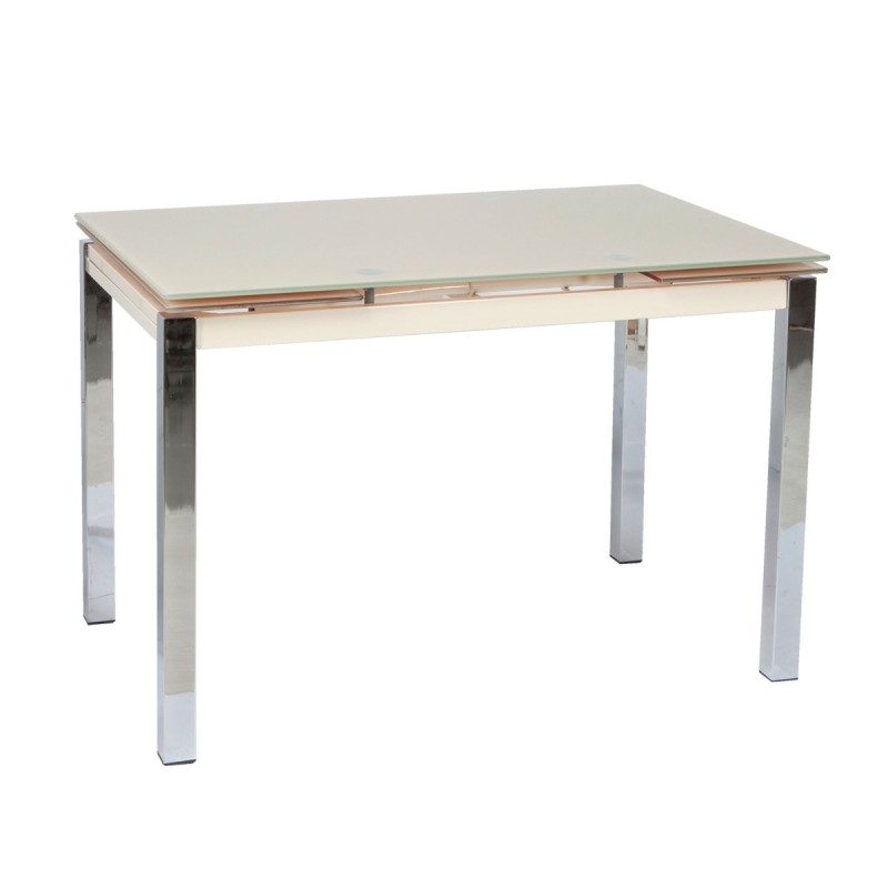 Τραπέζι Glamour 100 Κρεμ 100(150) x 65 x 75, 100-038